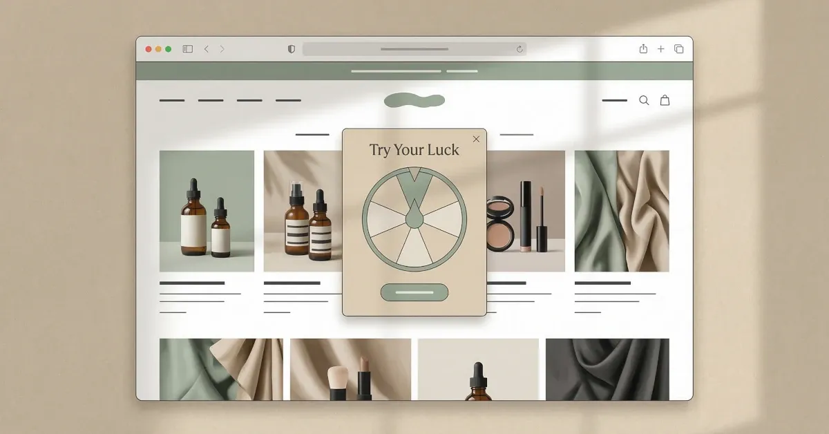 E-ticaret sitesinde çarkıfelek popup ile oyunlaştırılmış e-posta toplama örneği