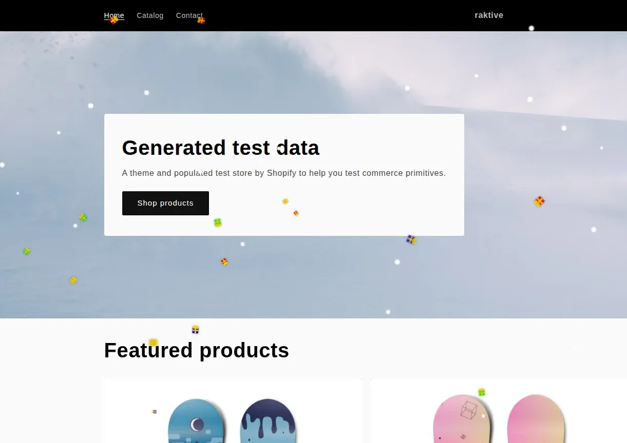 Shopify Kar Efekti Mağaza Ekranı